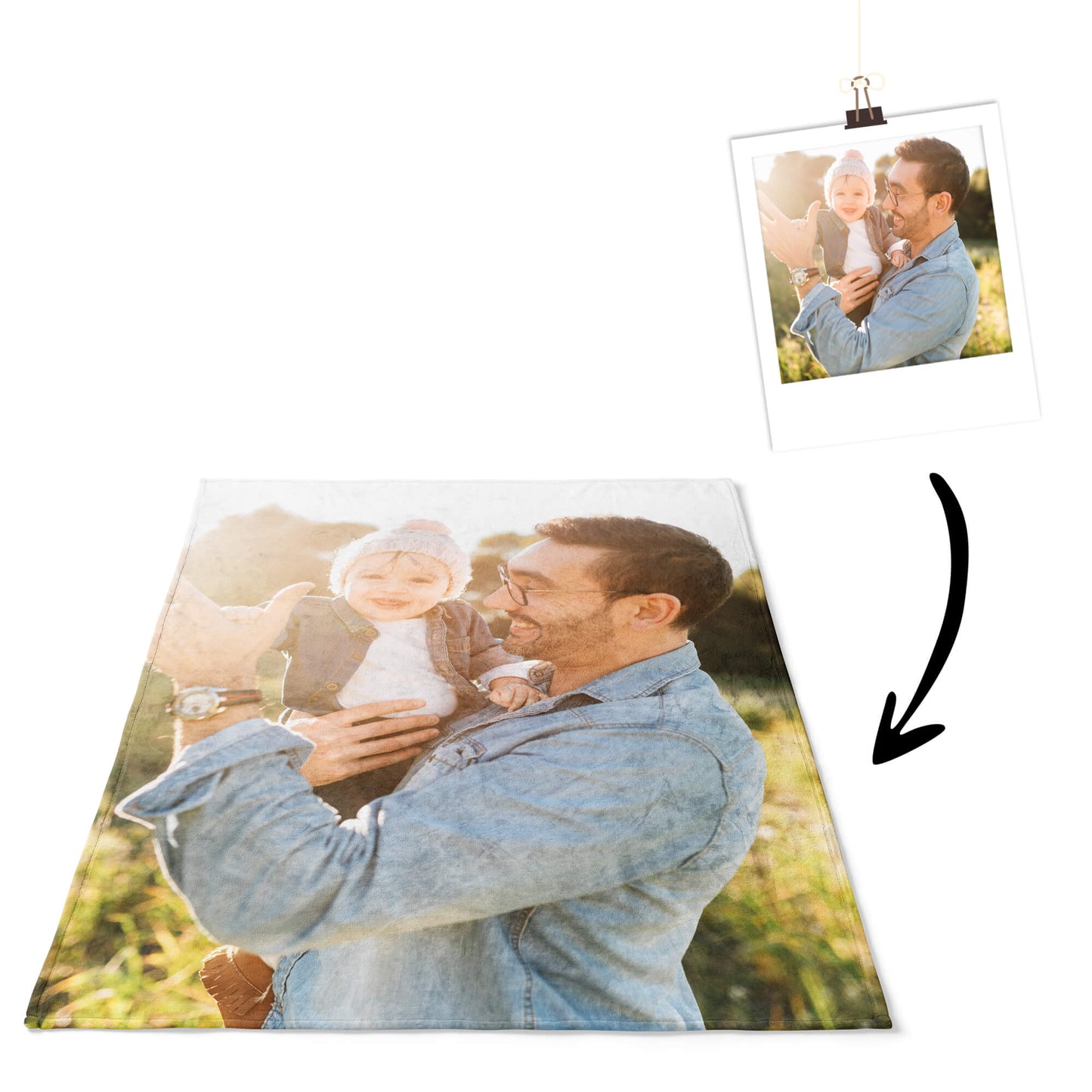 Personalisierte Foto Kuscheldecke