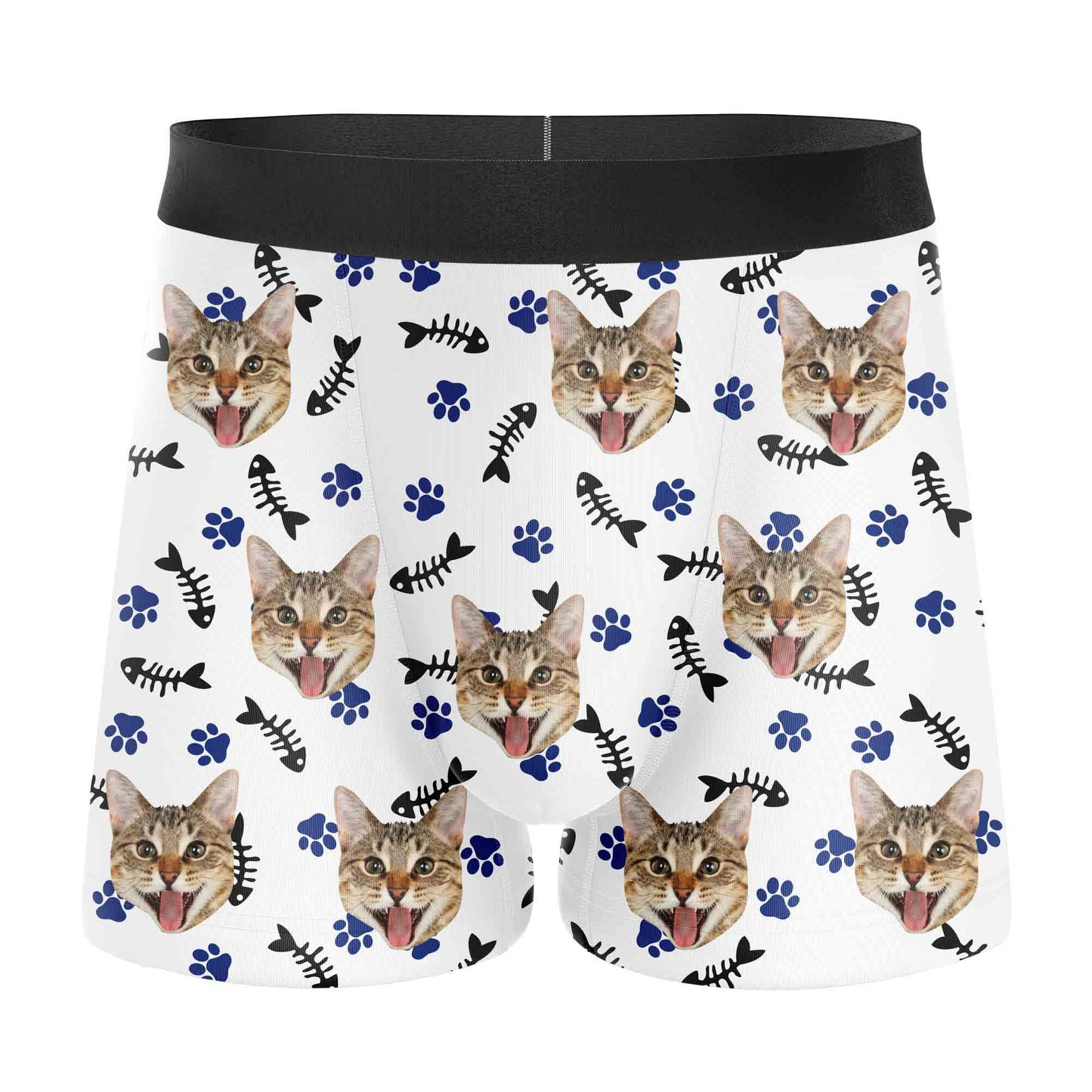 Personalisierte Katzenunterhosen Weiß