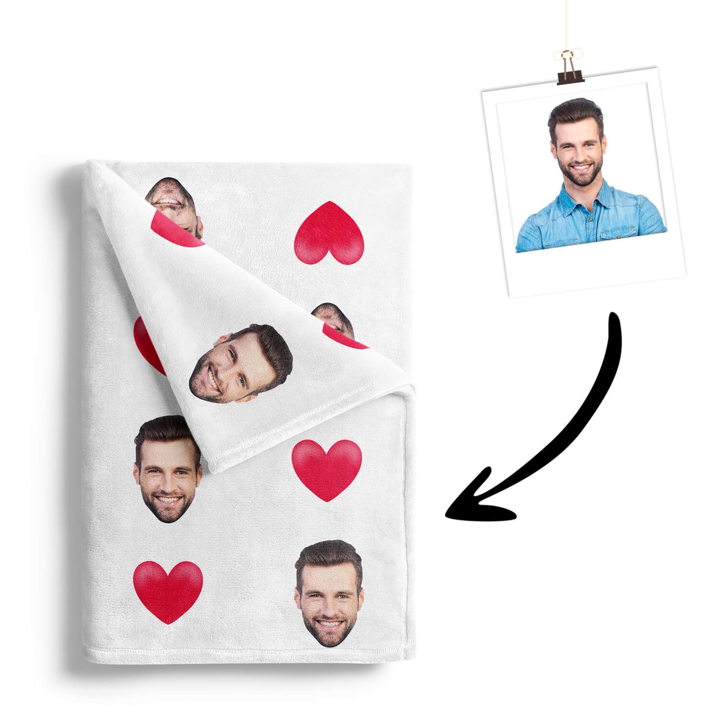 Personalisierte Liebes Kuscheldecke
