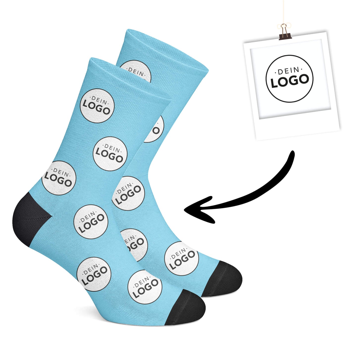 Personalisierte Logo Socken Blau