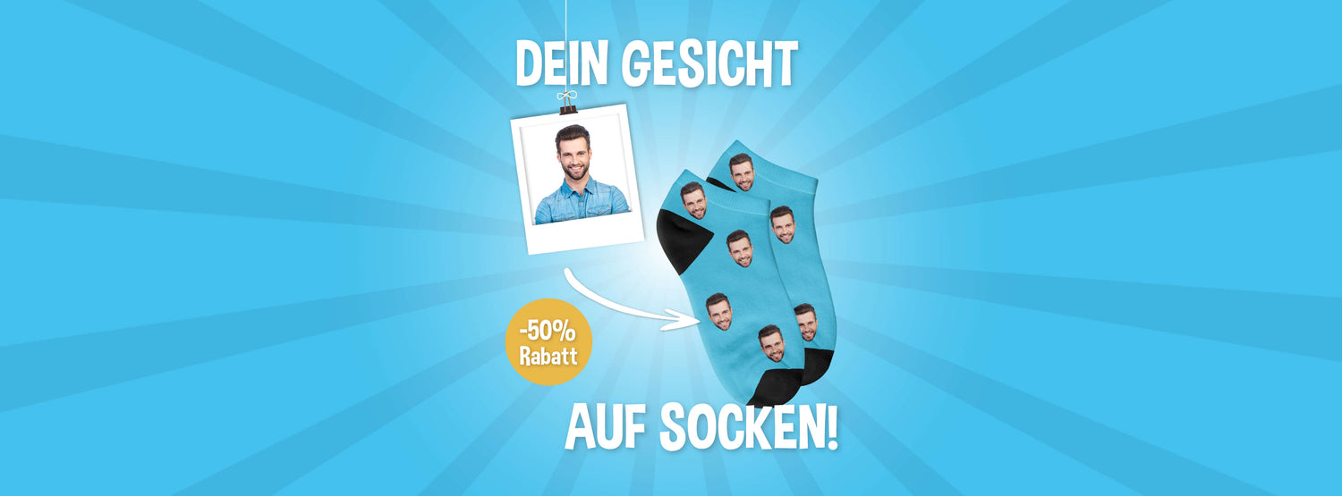 Gesicht auf Socken
