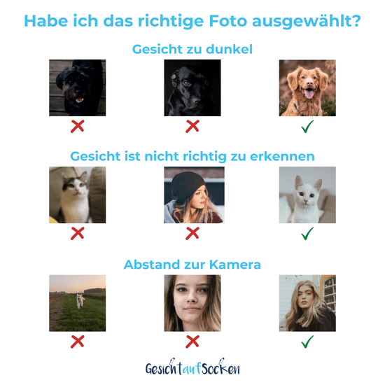 Gesicht auf Socken