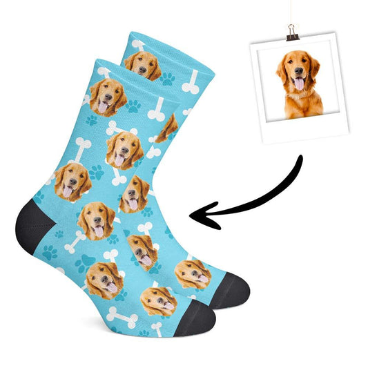 Personalisierte Hundesocken Blau