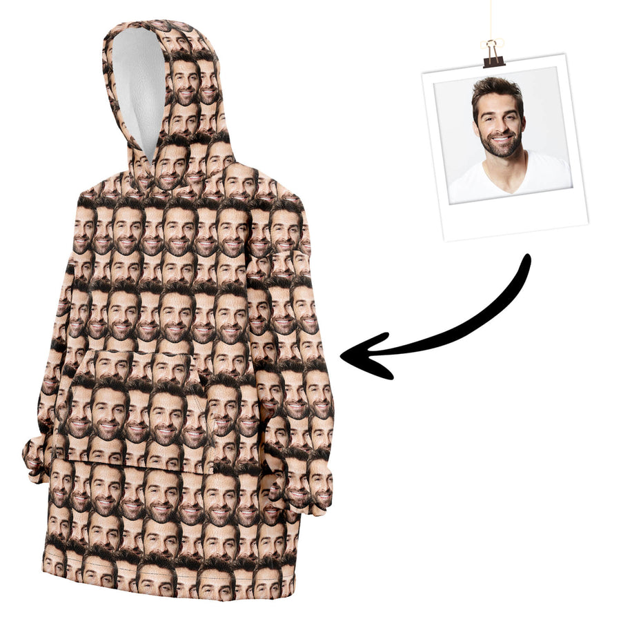 100 Gesichter XXL-Hoodie