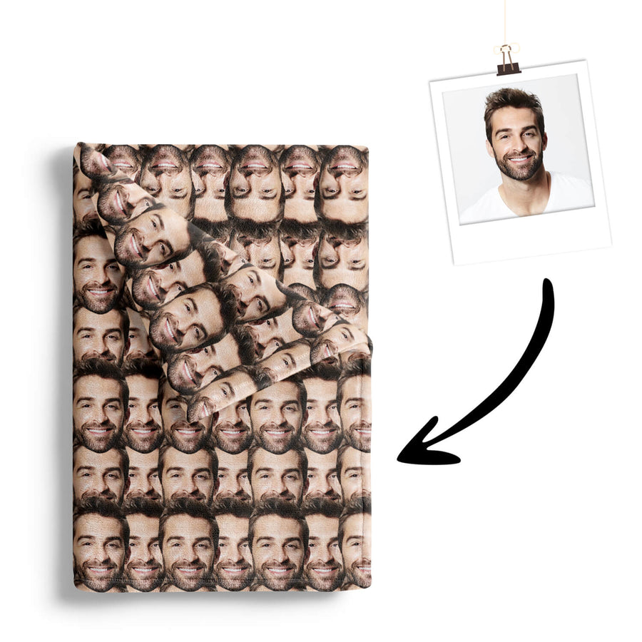 100 Gesichts Kuscheldecke