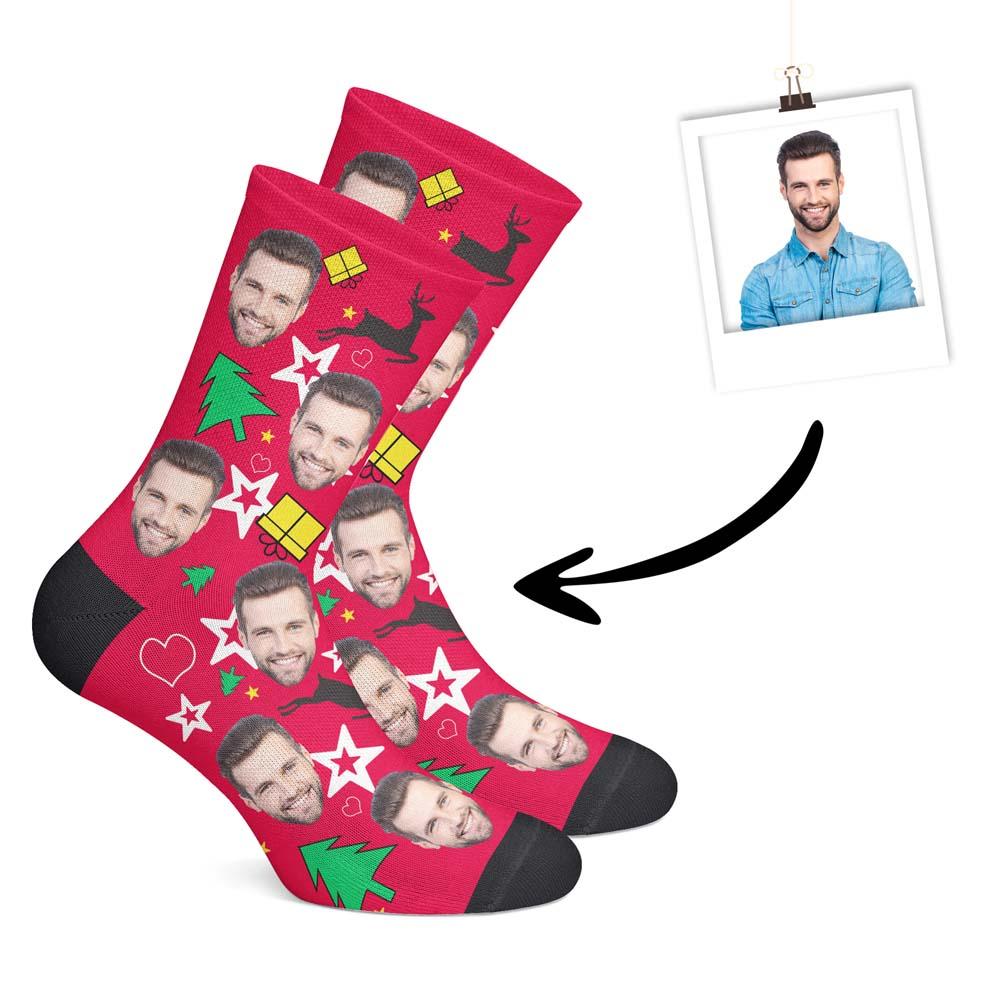 Weihnachtsbaumsocken mit deinem Foto