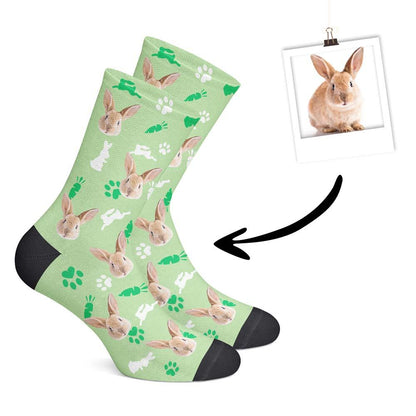Personalisierte Kaninchensocken Grün