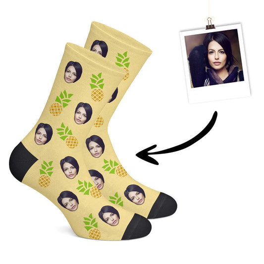 Personalisierte Ananas Socken Gelb