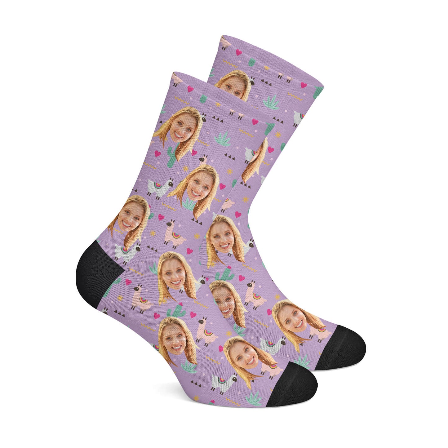 Personalisierte Alpaka Socken Lila