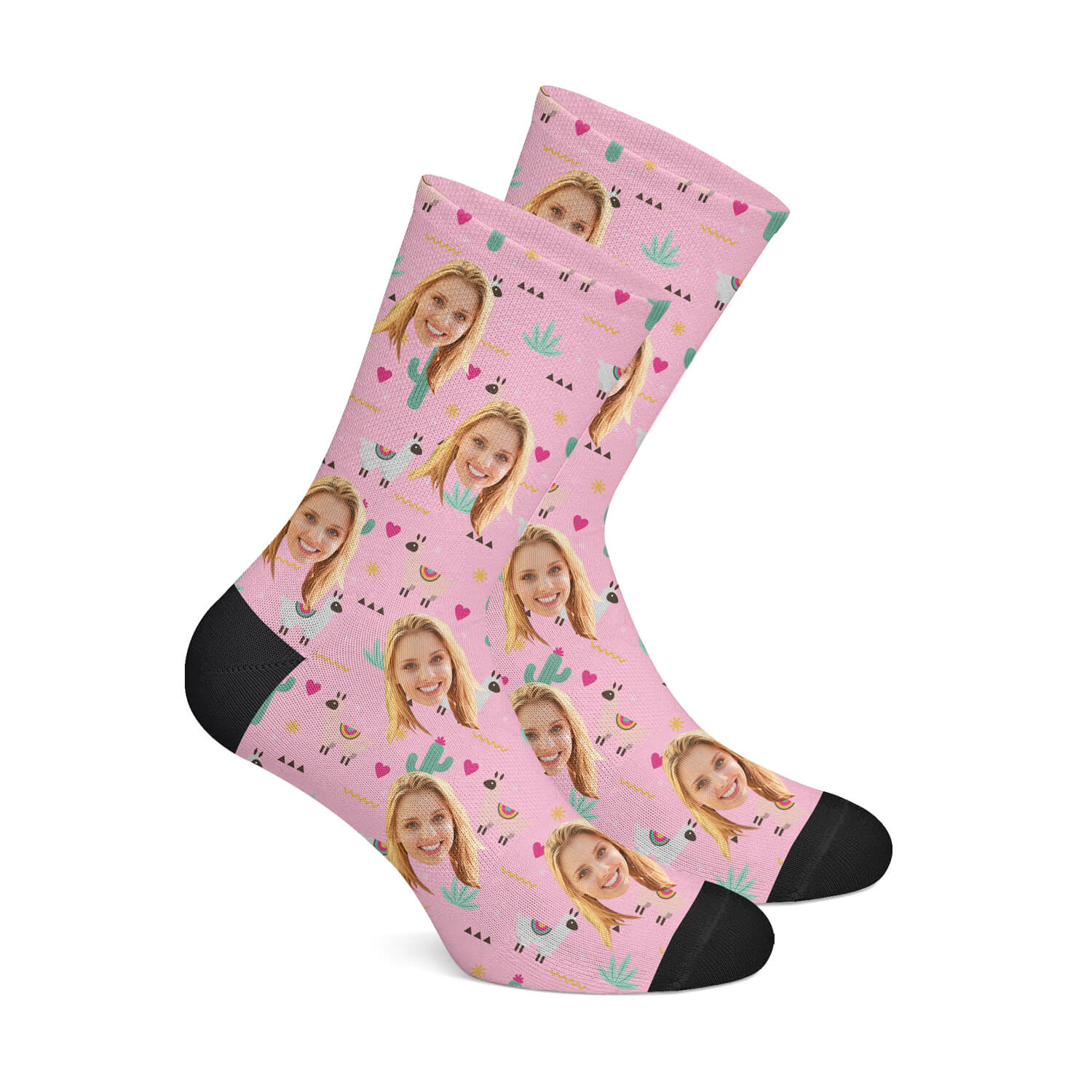 Personalisierte Alpaka Socken Pink
