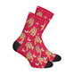 Personalisierte Alpaka Socken Rot