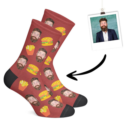 Personalisierte Burger Socken