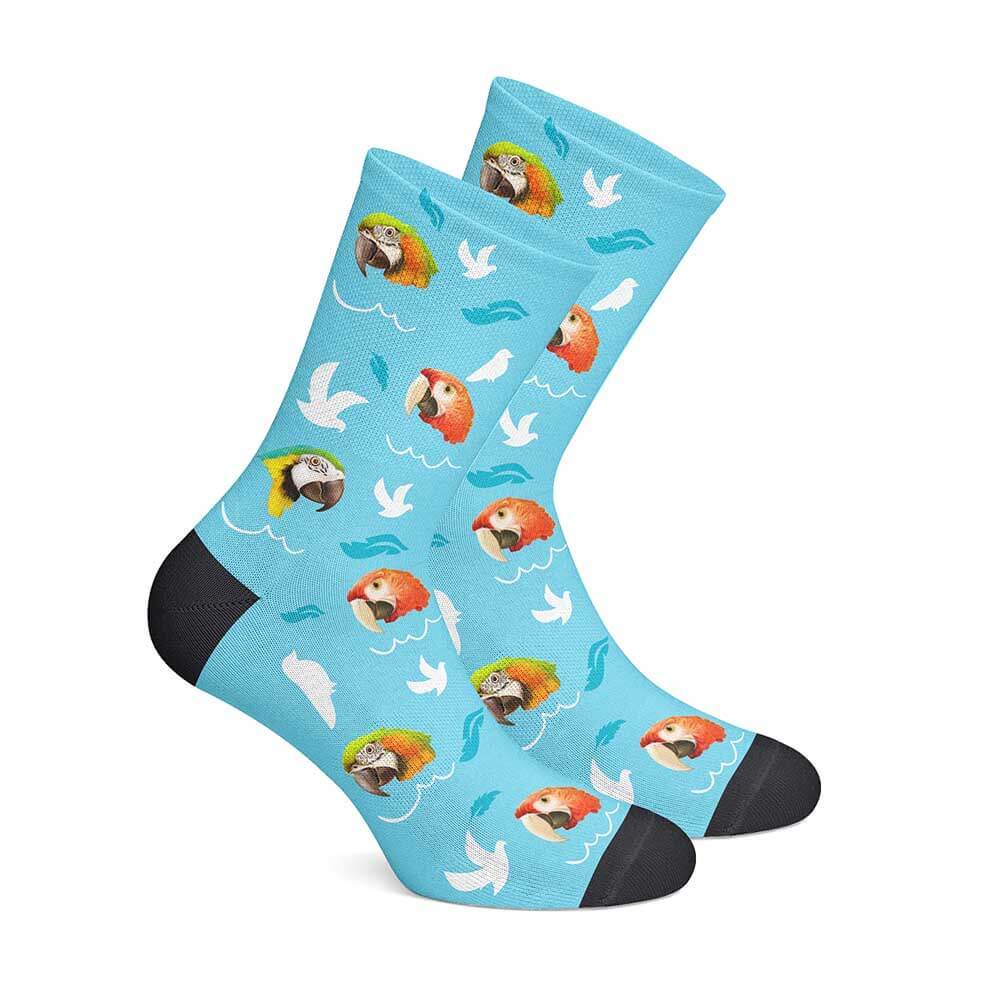 Personalisierte Vogelsocken Blau