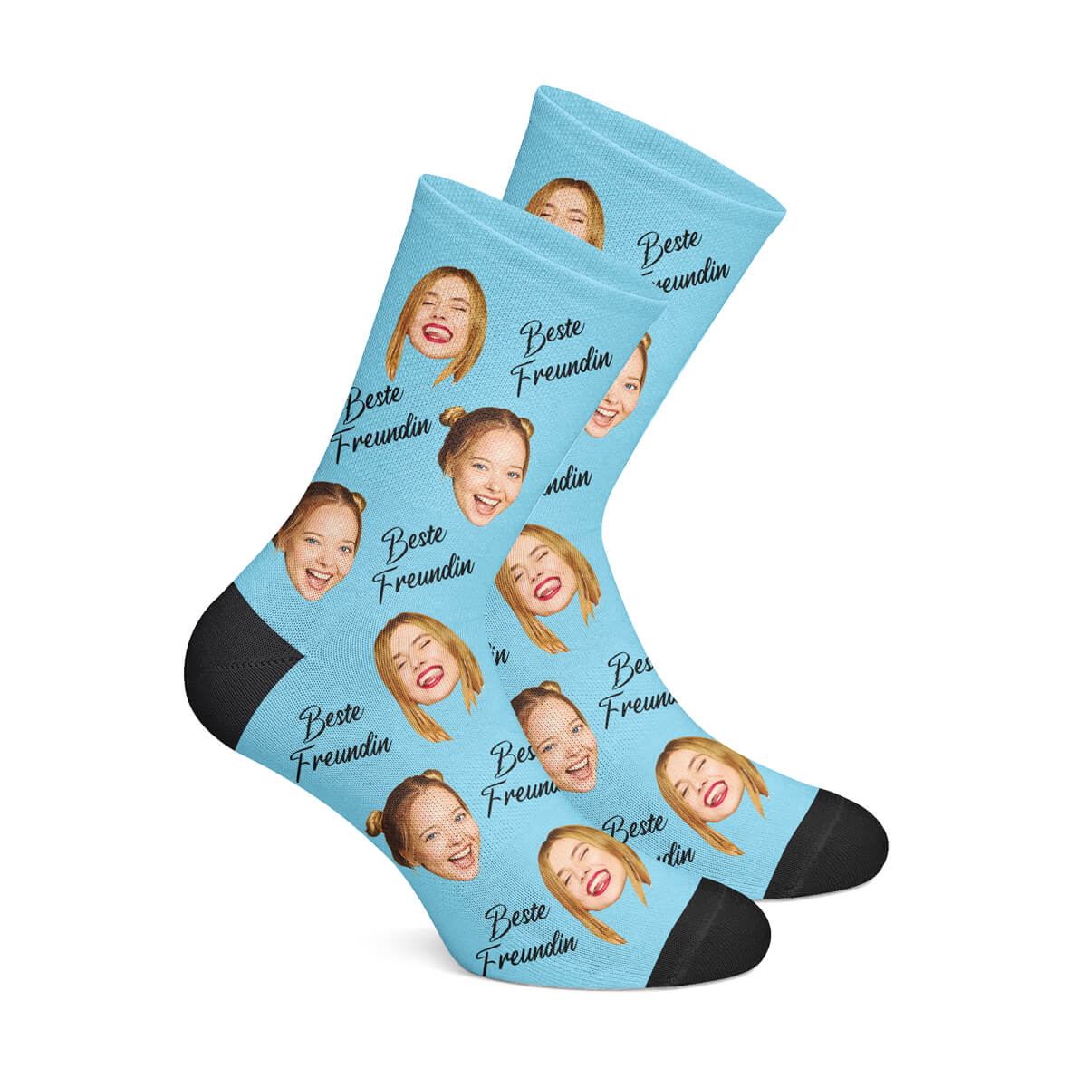 Personalisierte "BESTE FREUNDIN" Socken Blau