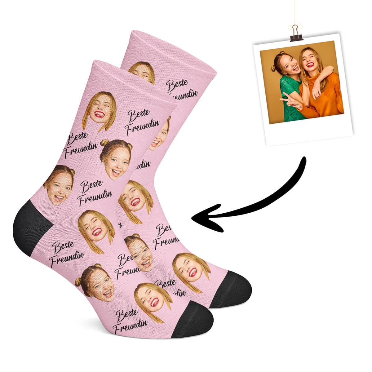 "BESTE FREUNDIN" Socken mit deinem Foto