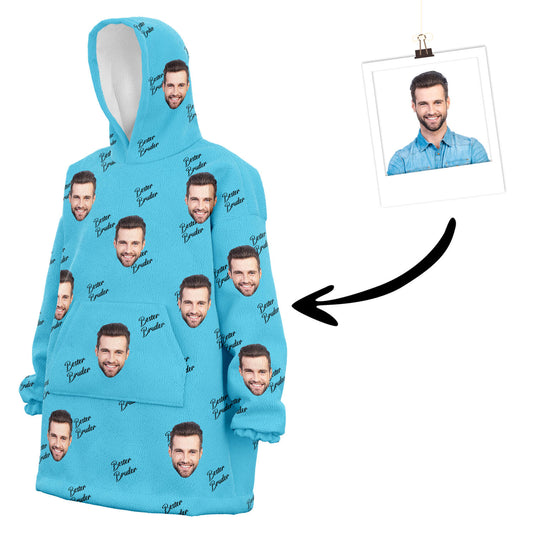 Personalisierter Bester Bruder Hoodie Blau