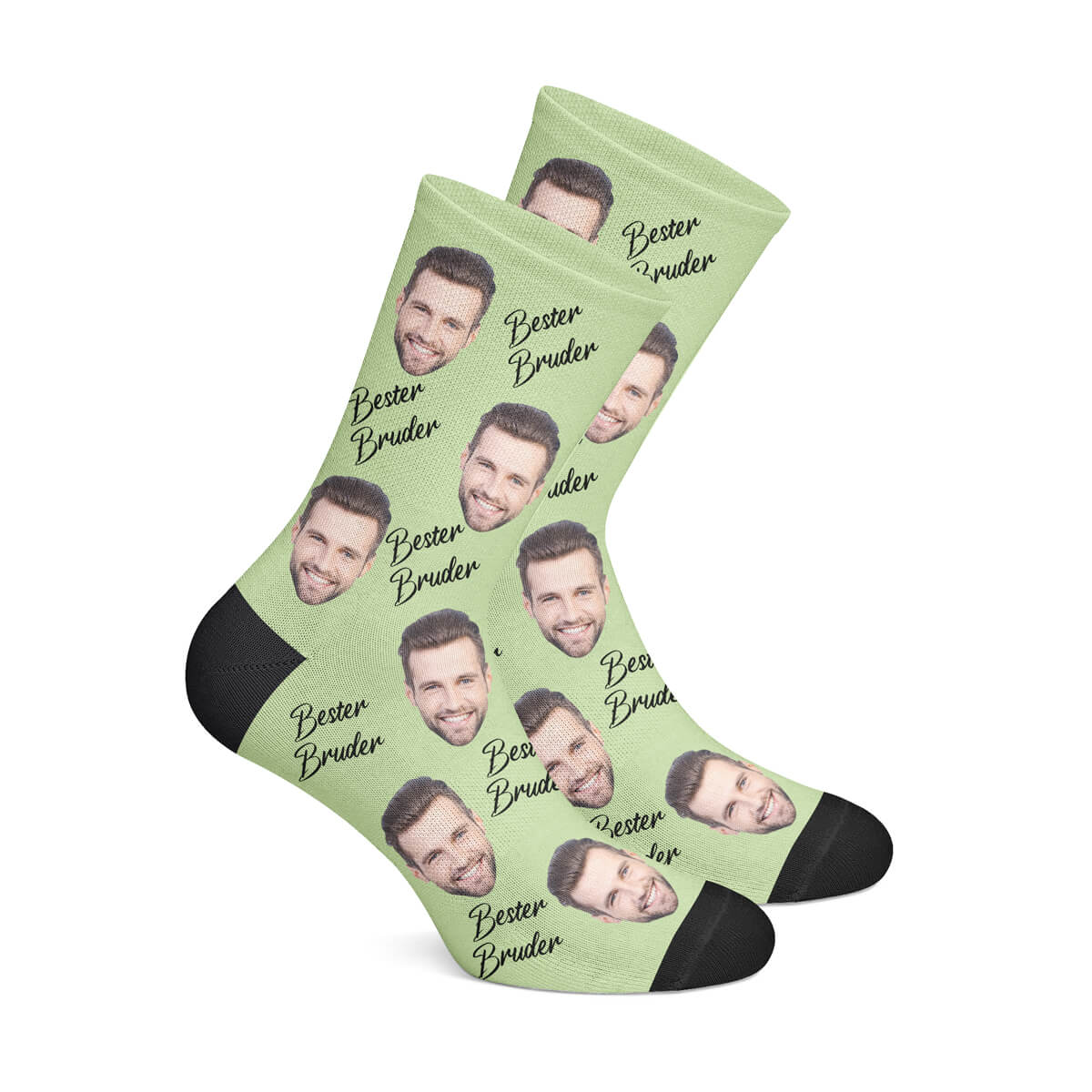 Personalisierte "BESTER BRUDER" Socken Grün