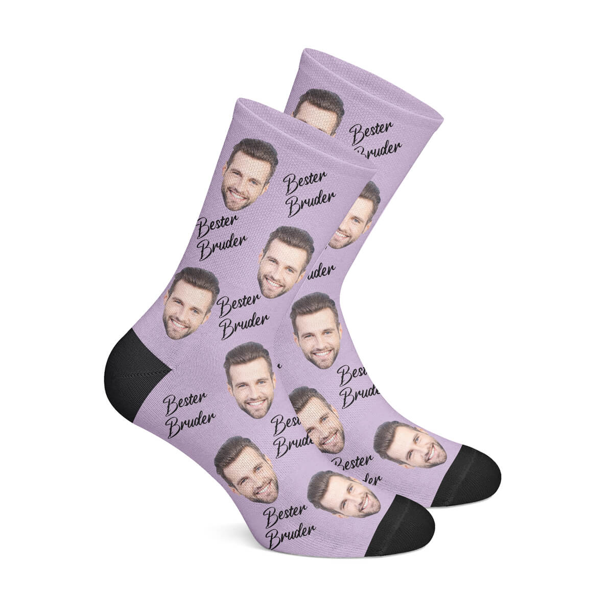 Personalisierte "BESTER BRUDER" Socken Lila