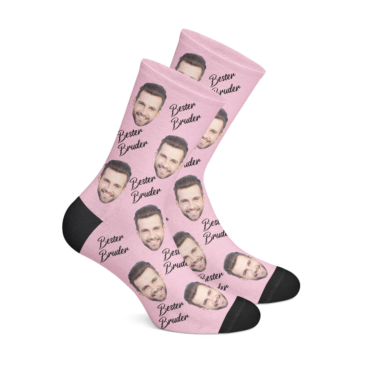 Personalisierte "BESTER BRUDER" Socken Pink