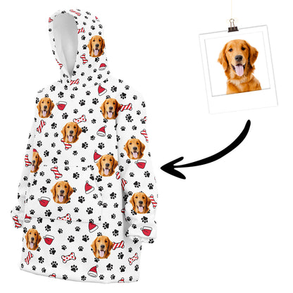 Personalisierter Weihnachts Hunde XXL-Hoodie