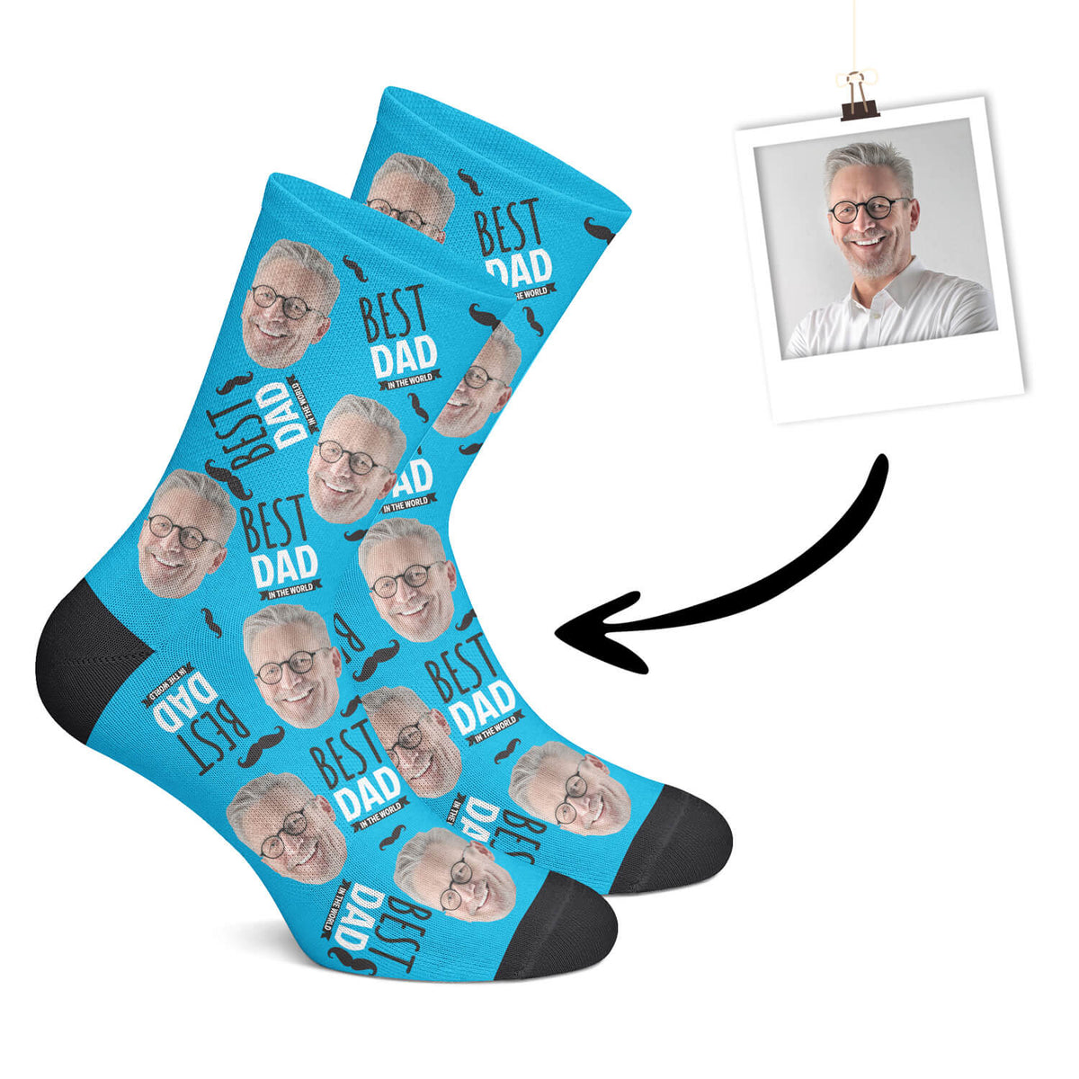 Papa/Dad Socken "BEST DAD" mit deinem Foto