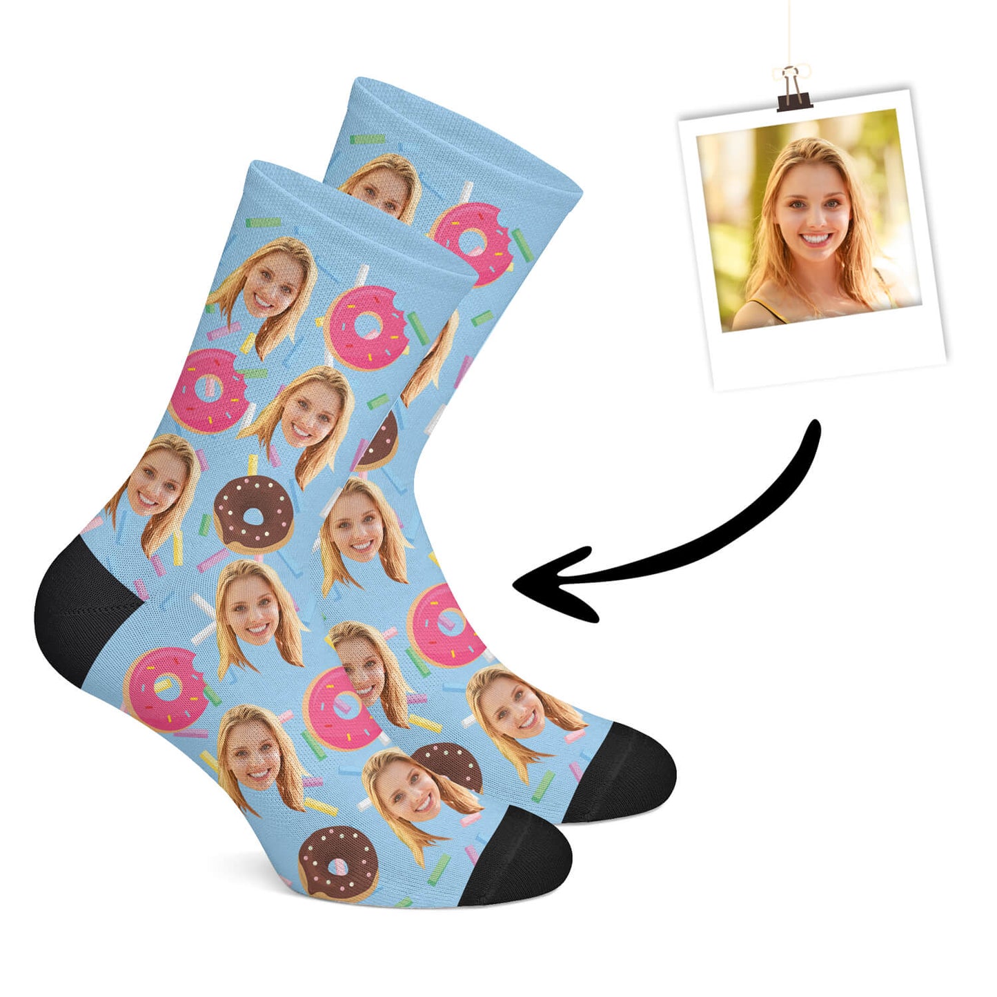 Personalisierte Donut Socken