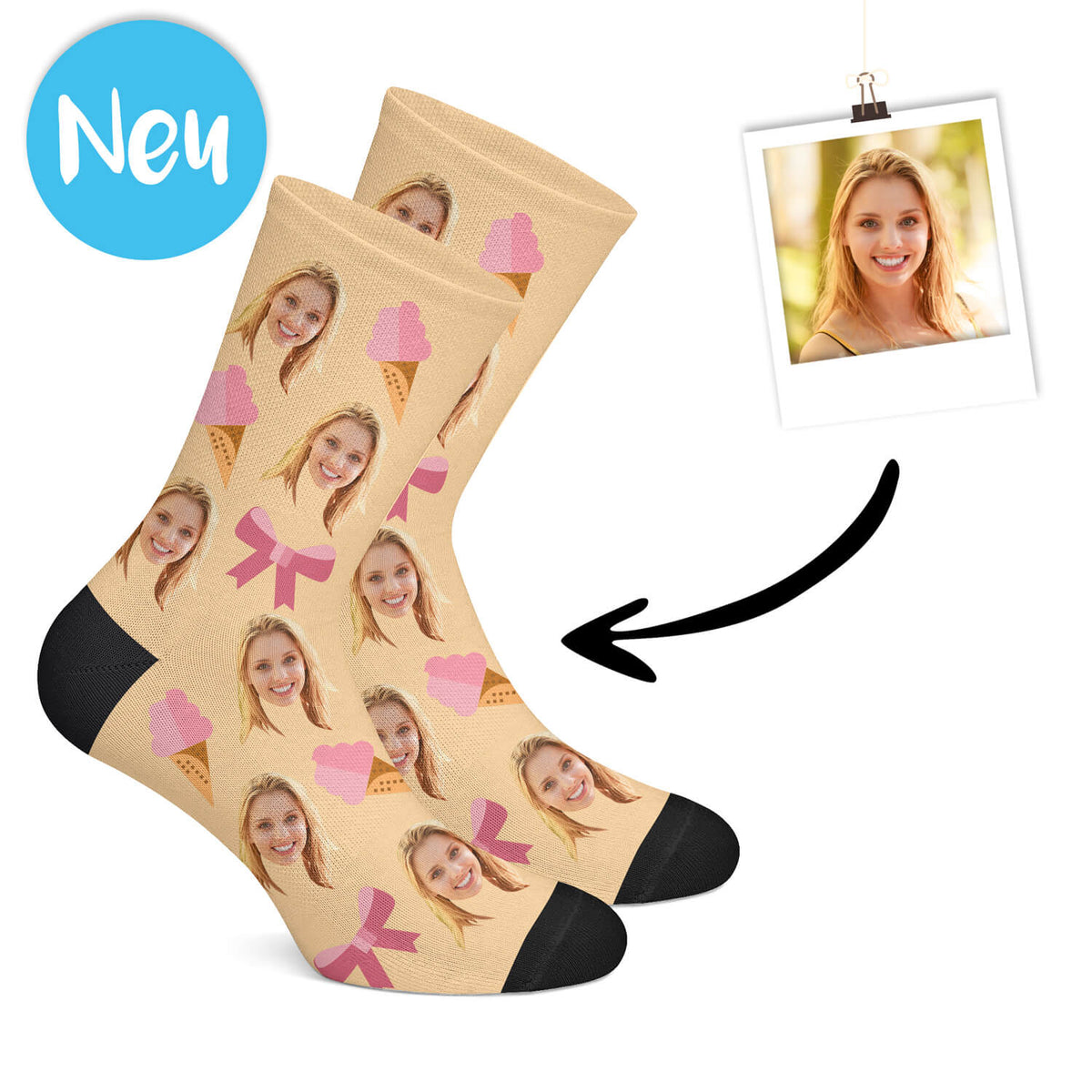 Eis Socken mit deinem Foto