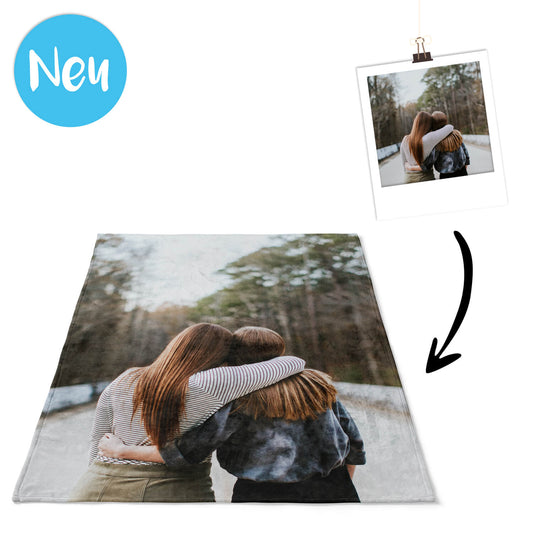 Personalisierte Foto Kuscheldecke