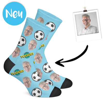 Personalisierte Fußball Socken Blau