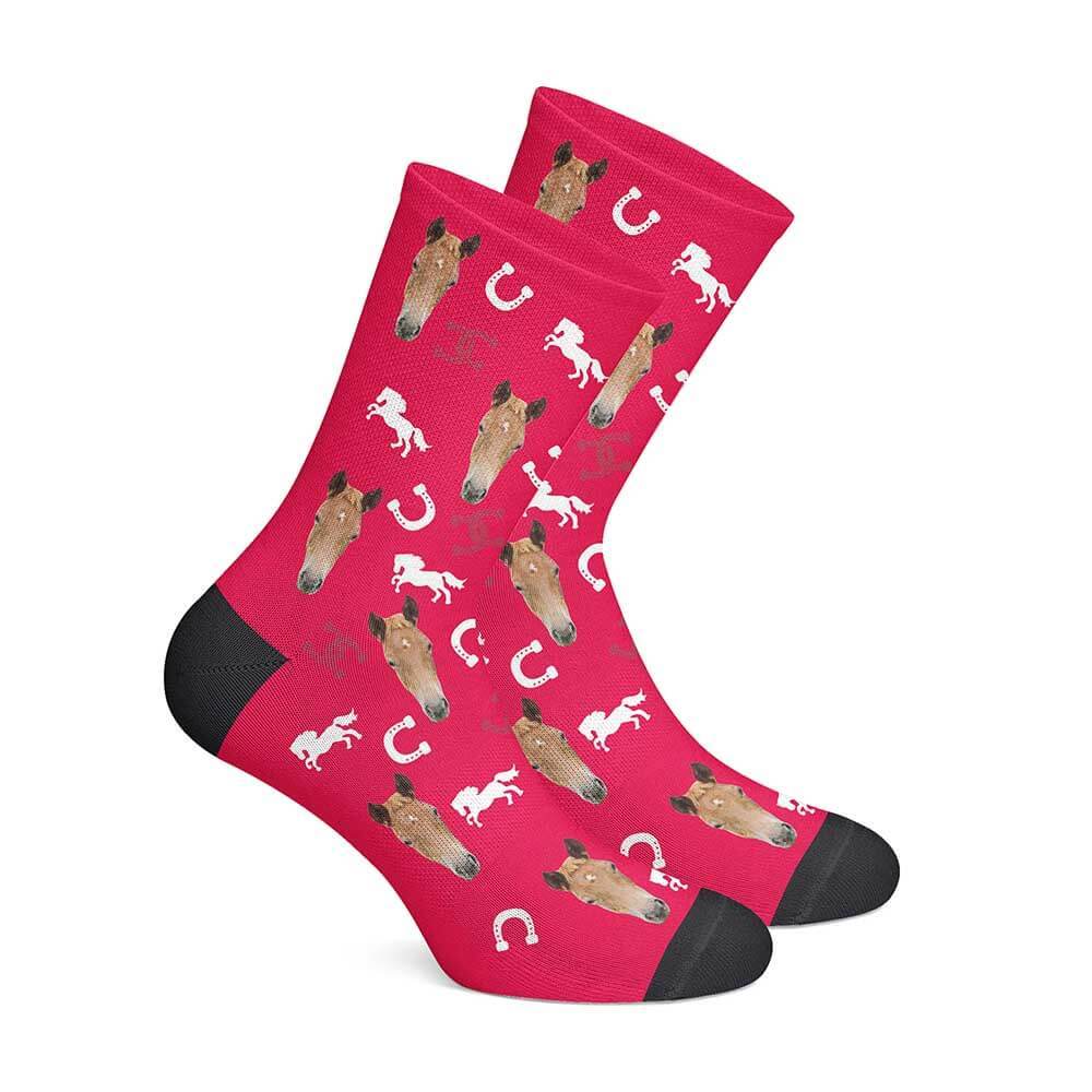 Personalisierte Pferdesocken Rot