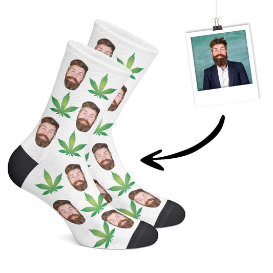 Personalisierte Hanf Socken Weiß