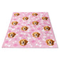 Personalisierte Hunde Kuscheldecke Pink