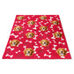 Personalisierte Hunde Kuscheldecke Rot