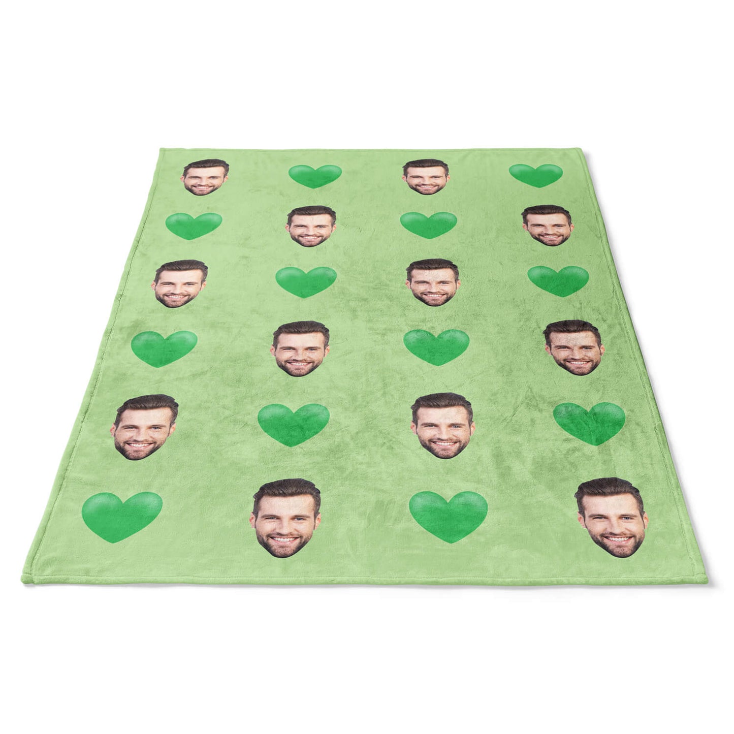 Personalisierte Liebes Kuscheldecke Grün