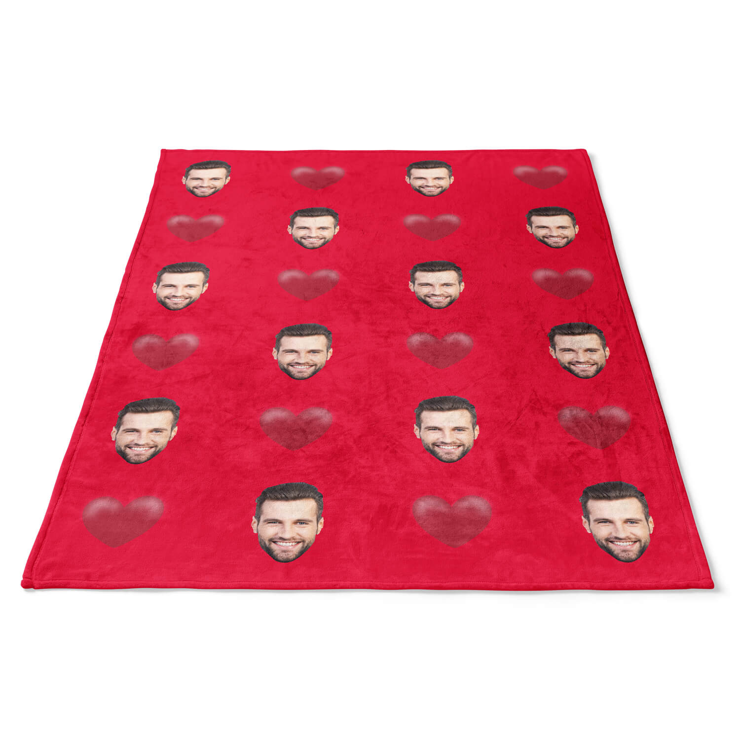 Personalisierte Liebes Kuscheldecke Rot