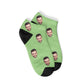 Personalisierte Gesichts Sneakersocken Grün