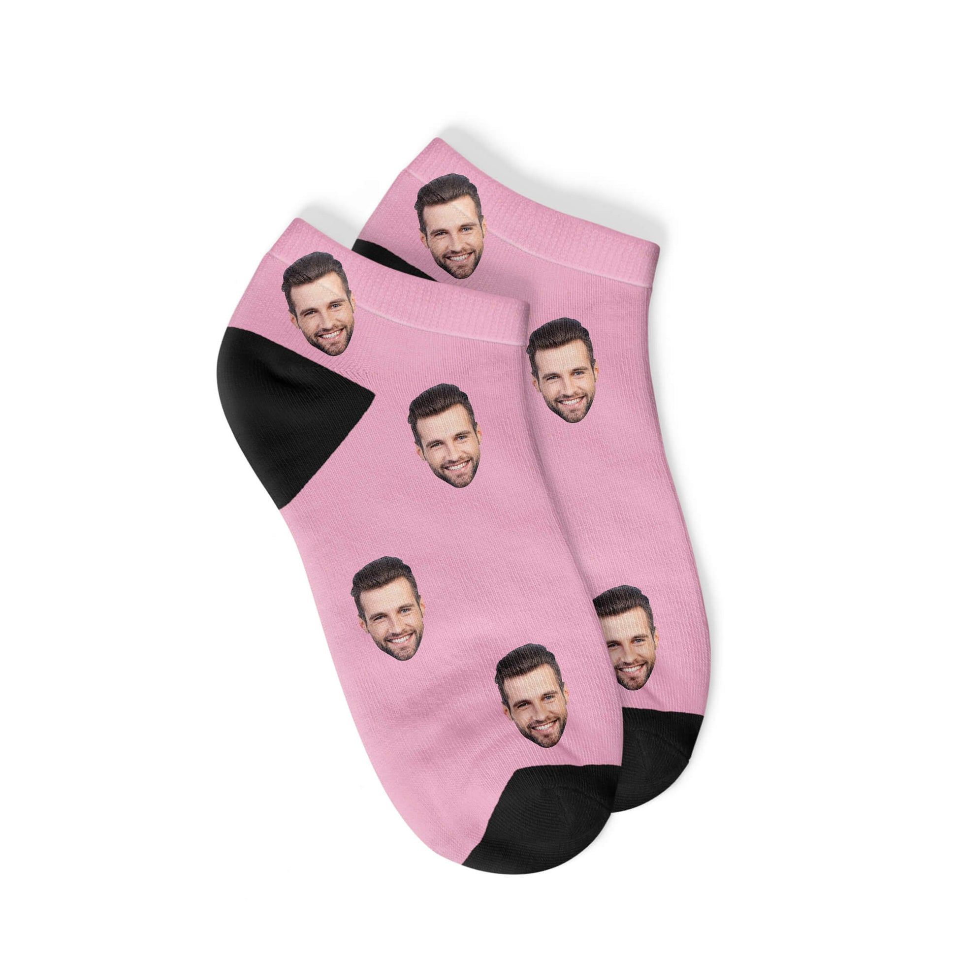 Personalisierte Gesichts Sneakersocken Pink