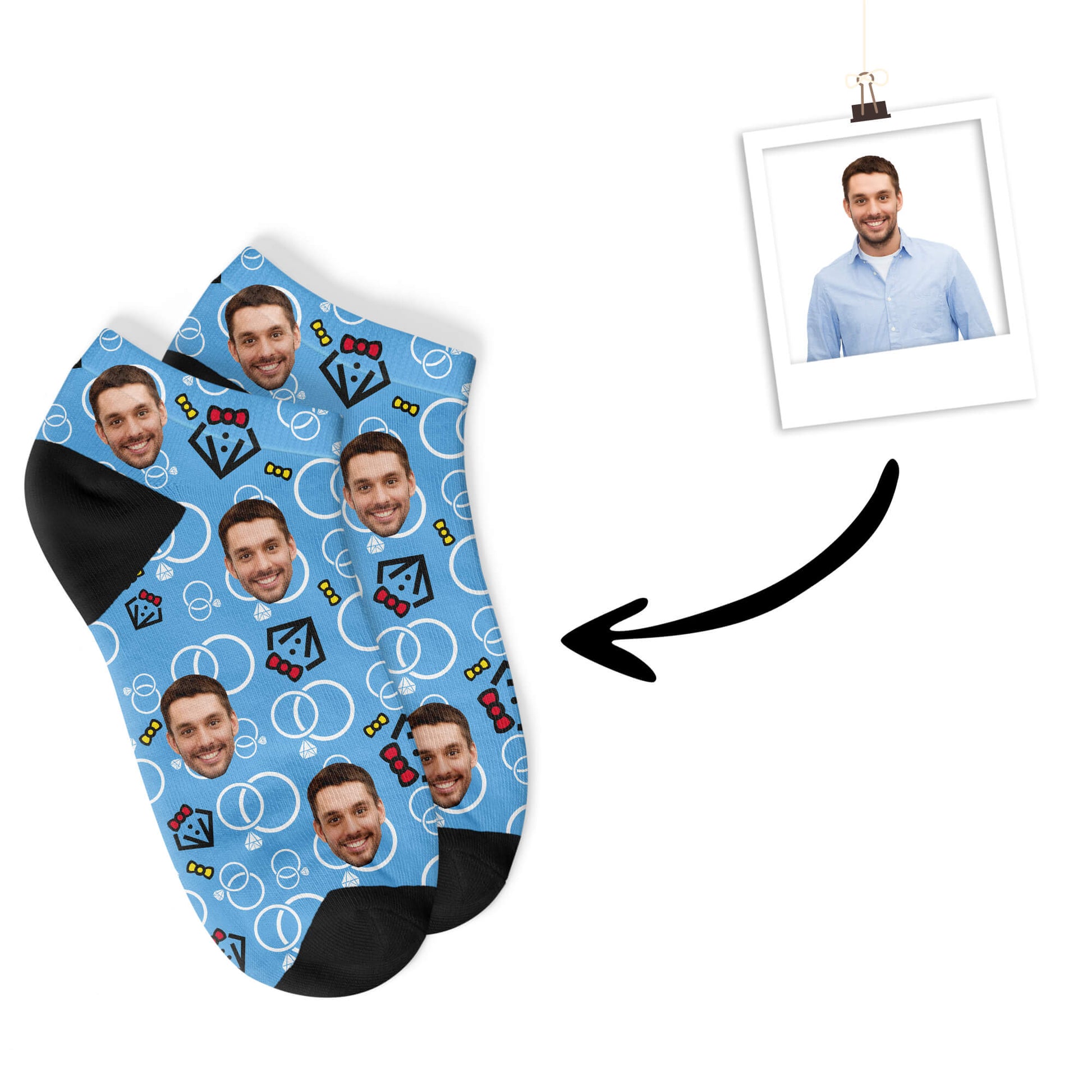 Personalisierte Hochzeitssneakersocken - für Ihn