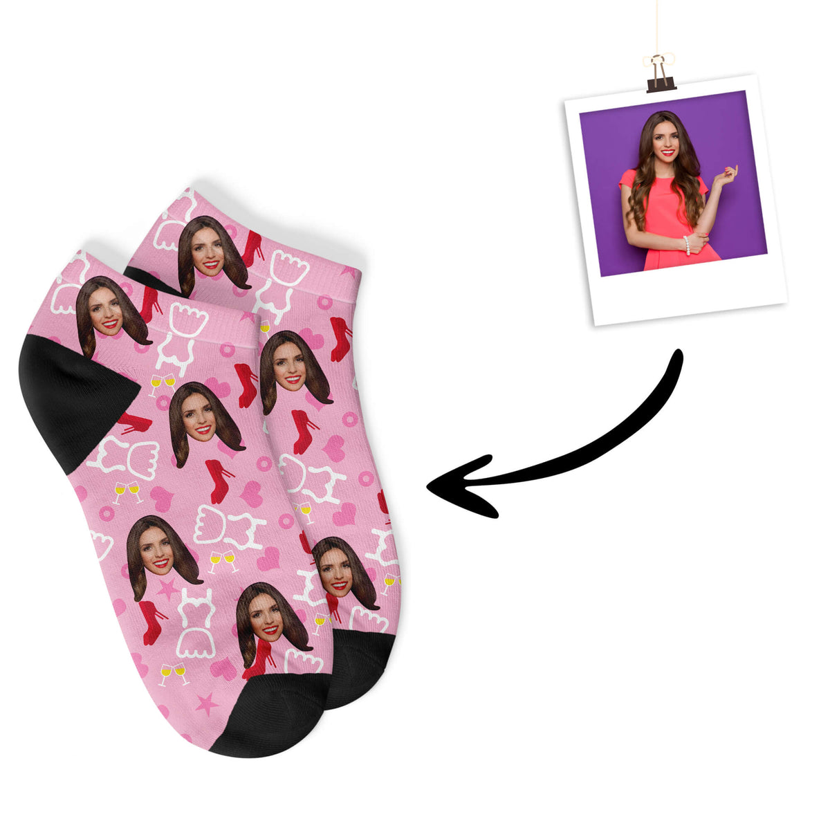 Hochzeitssneakersocken - für Sie mit deinem Foto