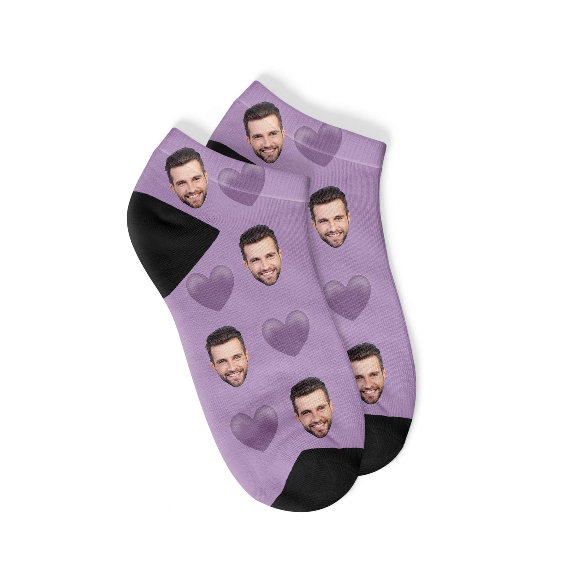 Personalisierte Liebes Sneakersocken Lila