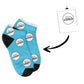Personalisierte Logo Sneakersocken Blau