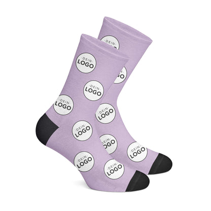 Personalisierte Logo Socken Lila