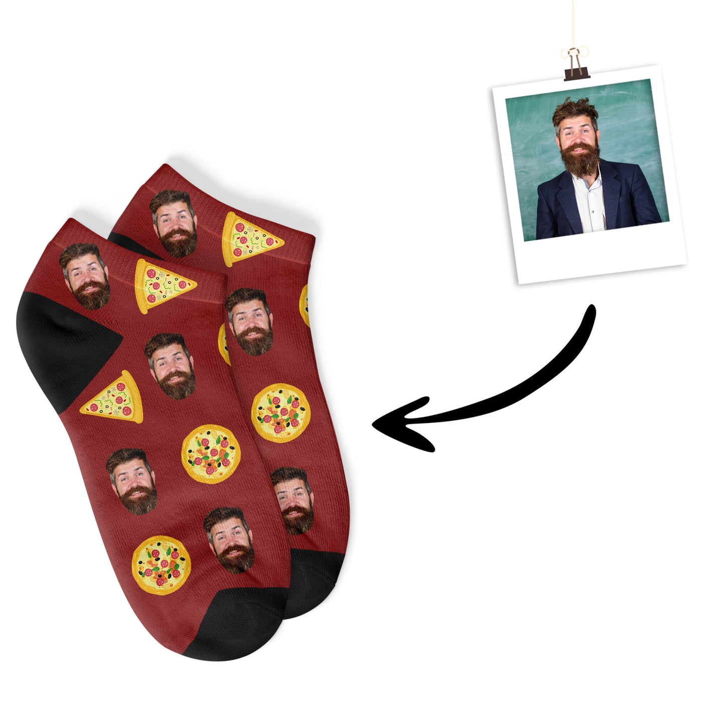 Personalisierte Pizza Sneakersocken