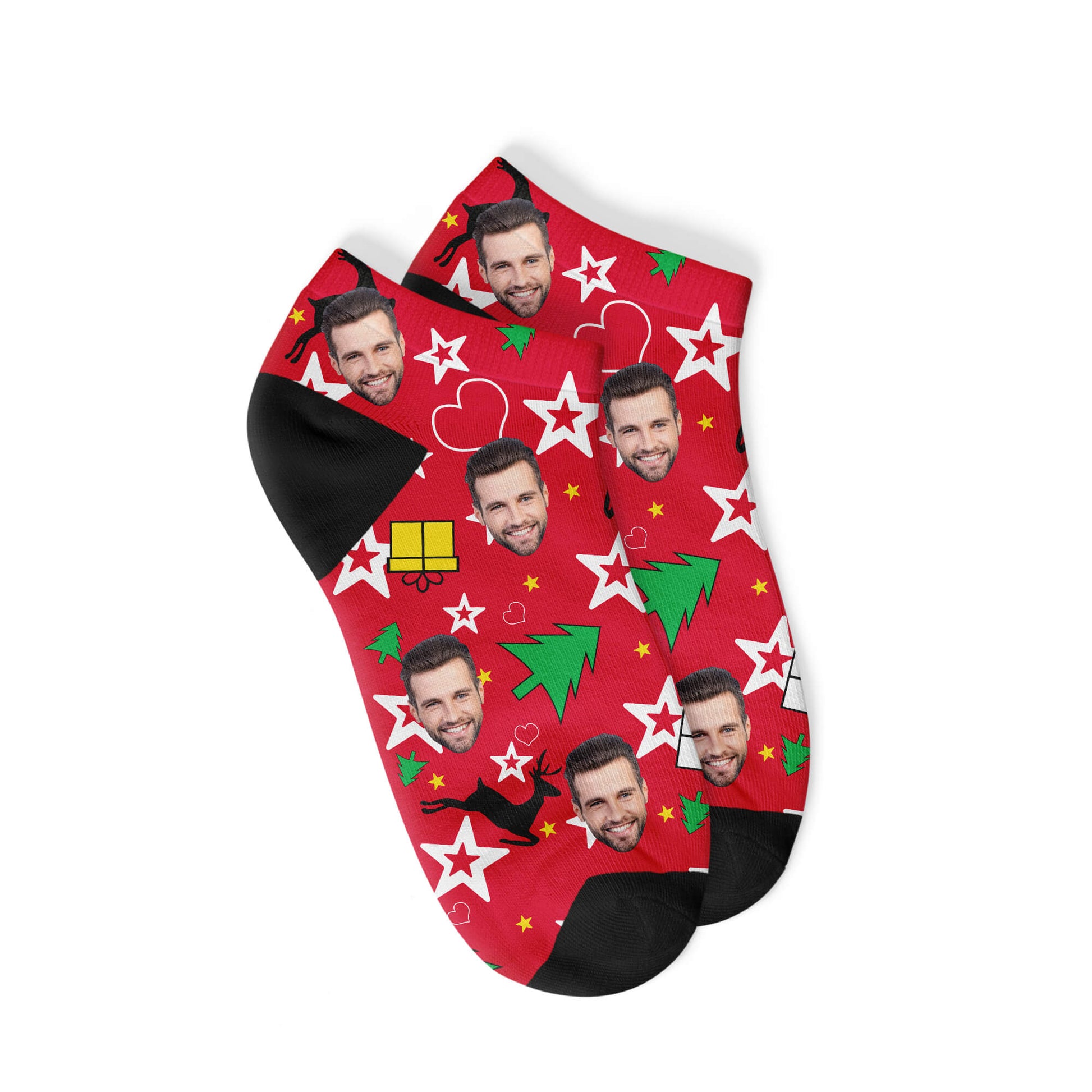 Personalisierte Weihnachtsbaum Sneakersocken