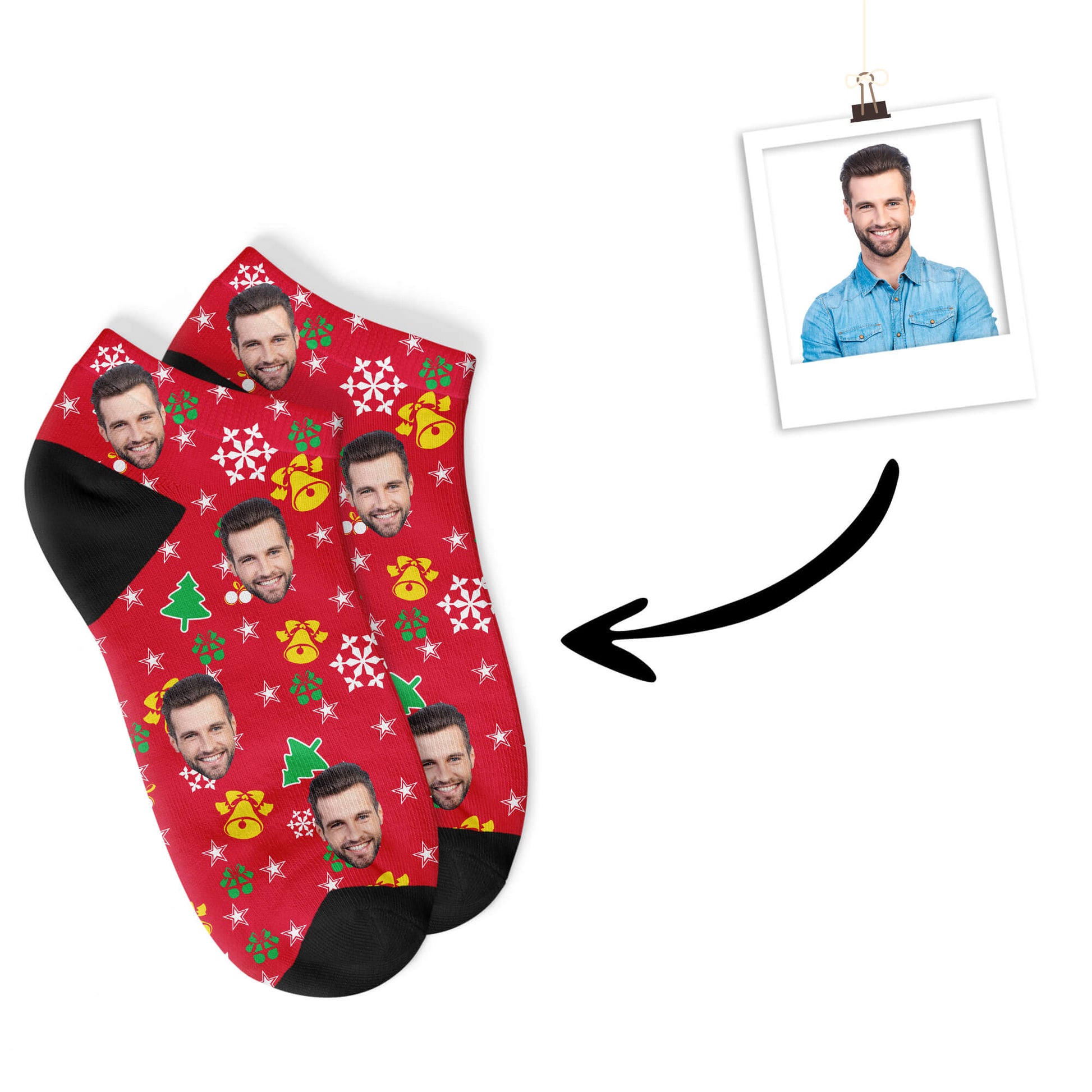 Personalisierte Weihnachtszeit Sneakersocken