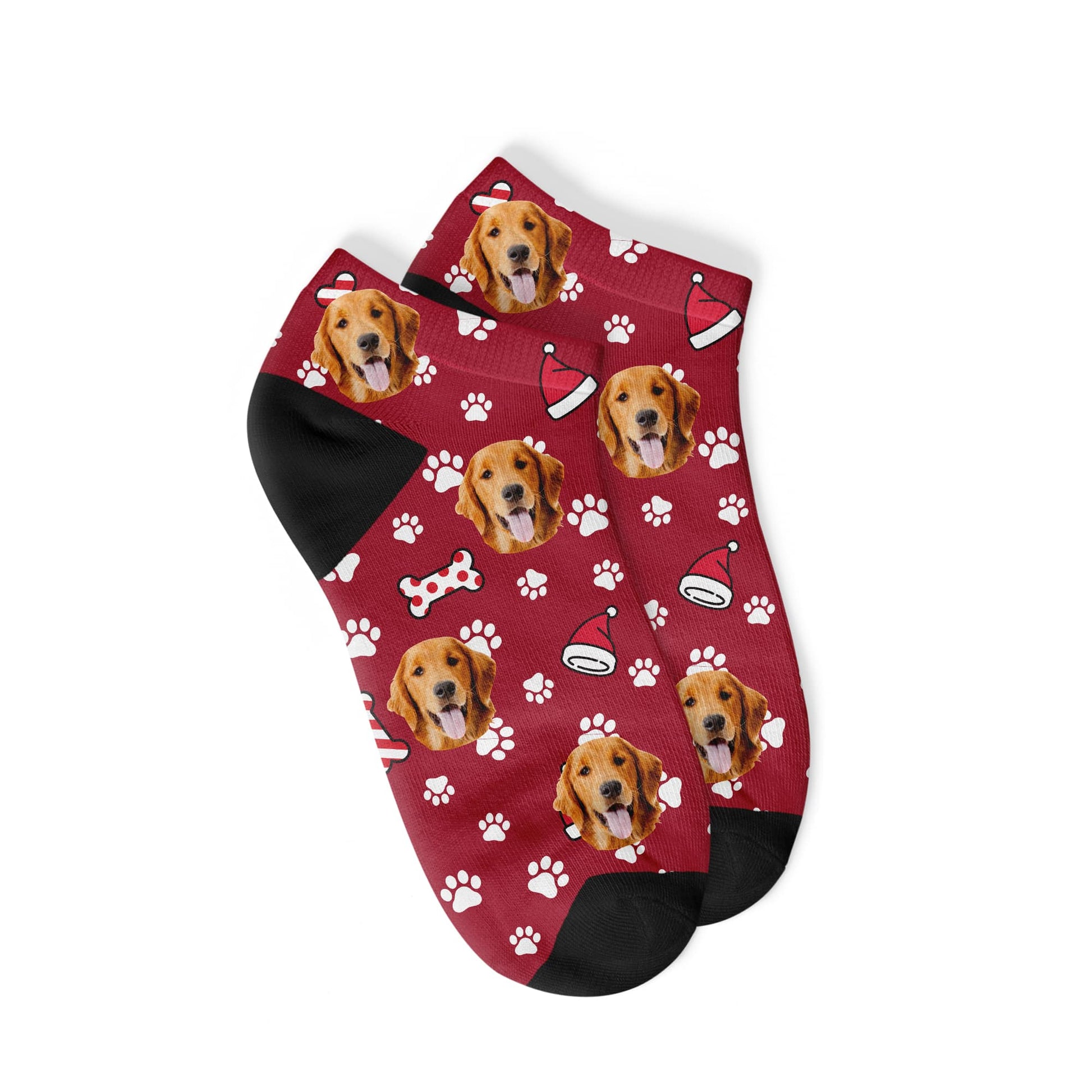 Personalisierte Weihnachts Hunde Sneakersocken