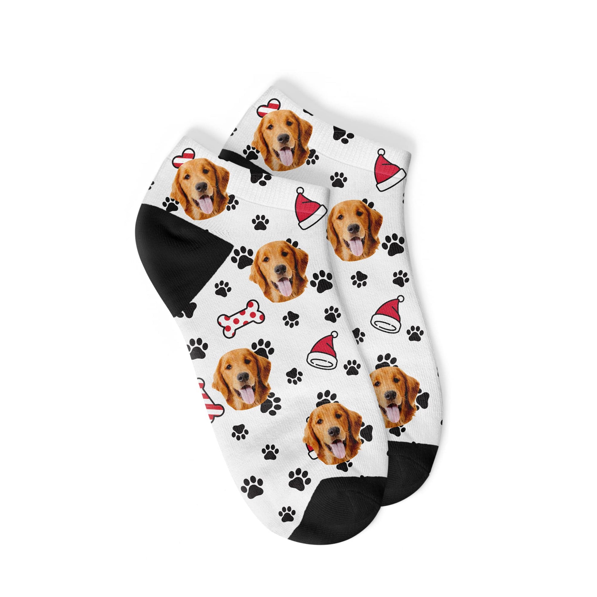 Personalisierte Weihnachts Hunde Sneakersocken