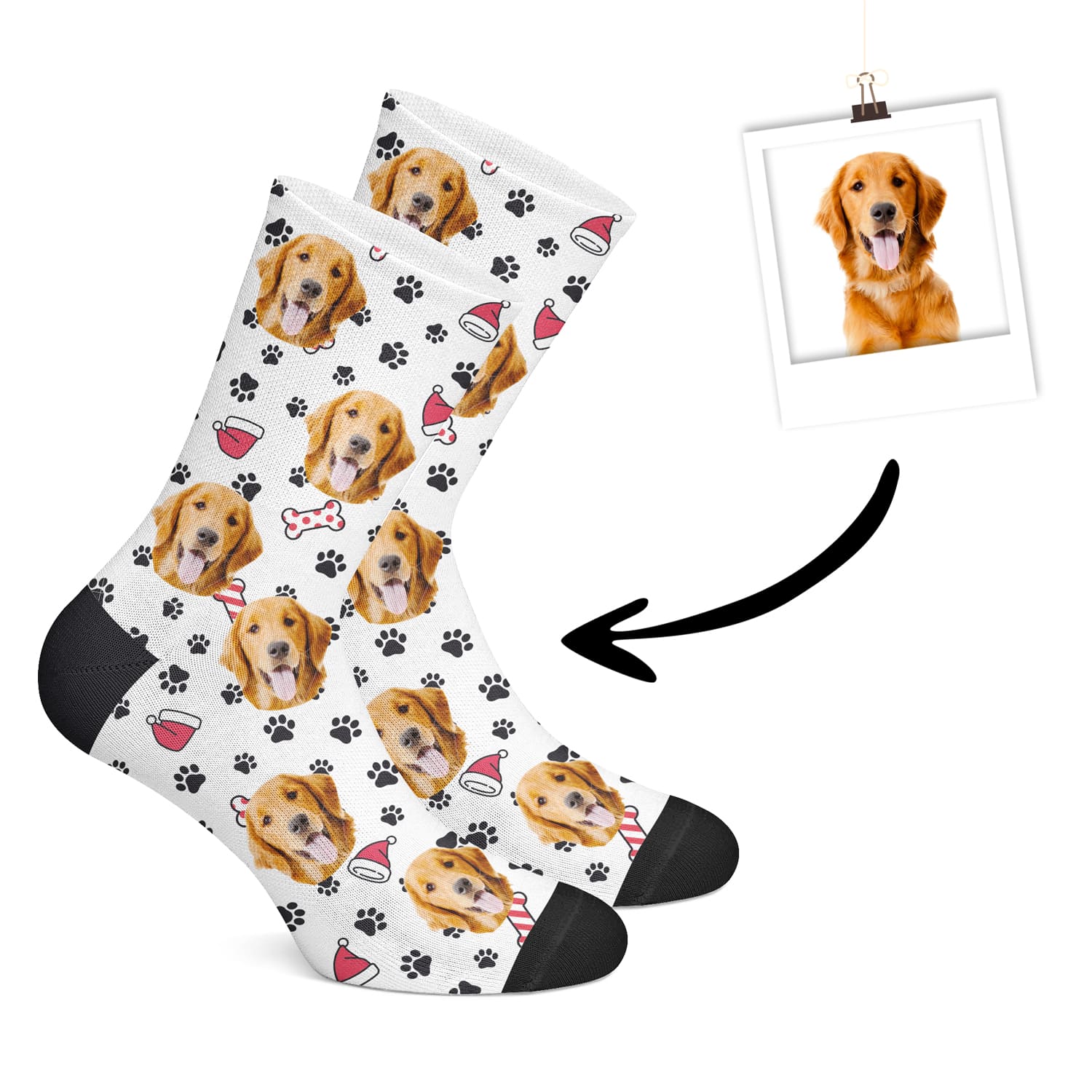 Personalisierte Weihnachts Hunde Socken