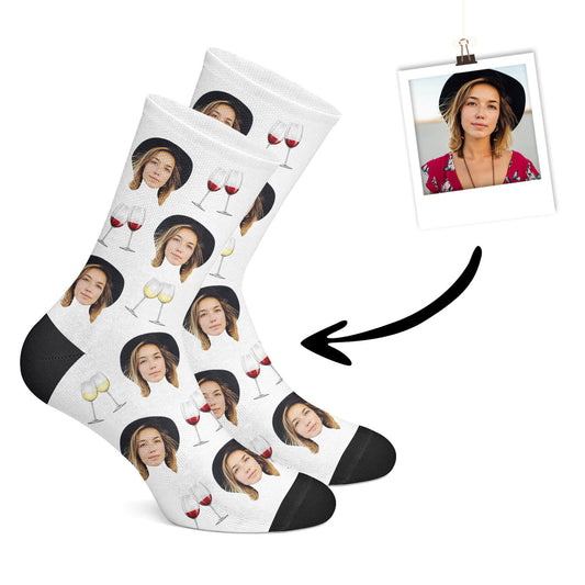 Personalisierte Wein Socken