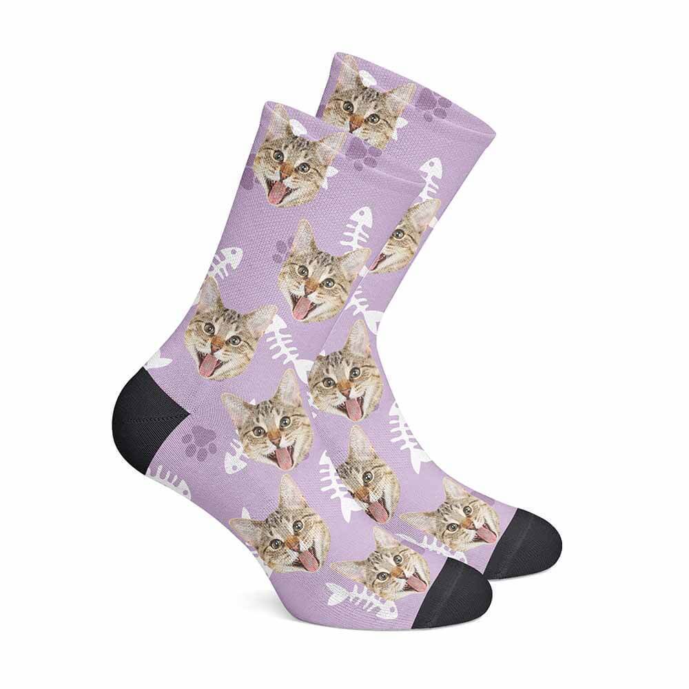 Personalisierte Katzensocken Lila